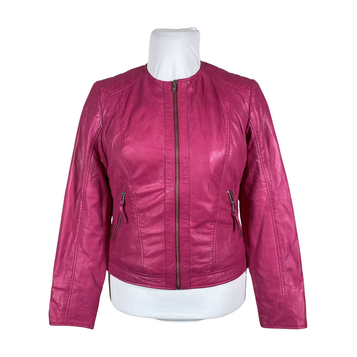 Unisex Saki - Leather jacket, size 42 - Pink (1)