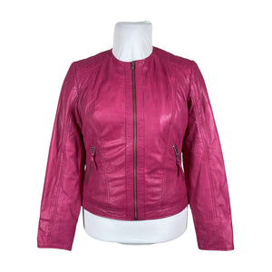 Unisex Saki - Leather jacket, size 42 - Pink (1)