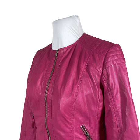 Unisex Saki - Leather jacket, size 42 - Pink (2)