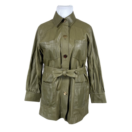 Unisex DAY Birger et Mikkelsen - Leather jacket, size 42 - Green ()