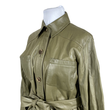 Unisex DAY Birger et Mikkelsen - Leather jacket, size 42 - Green (2)