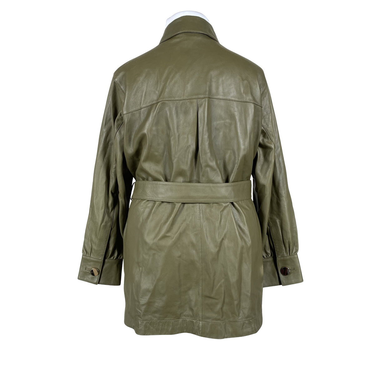 Unisex DAY Birger et Mikkelsen - Leather jacket, size 42 - Green (3)