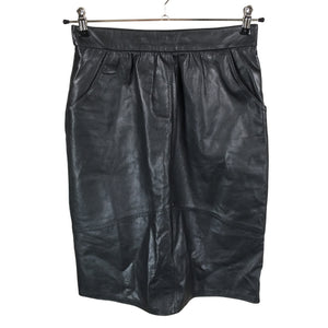 Unisex Friitala - Leather skirt, size 40 - Black (1)