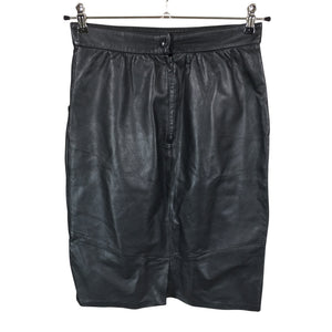 Unisex Friitala - Leather skirt, size 40 - Black (2)