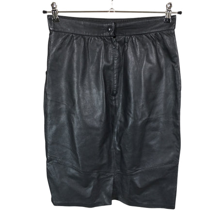 Unisex Friitala - Leather skirt, size 40 - Black (2)