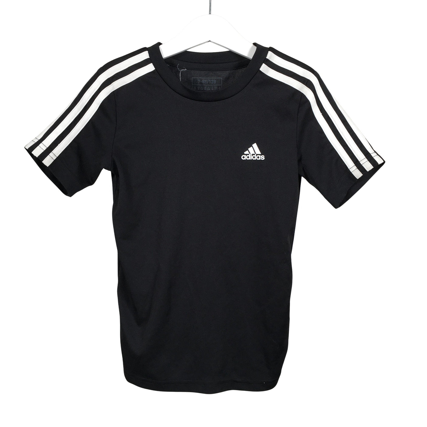 Unisex Adidas - Sports shirt, short sleeve, size 122 - 128 - Black (1)