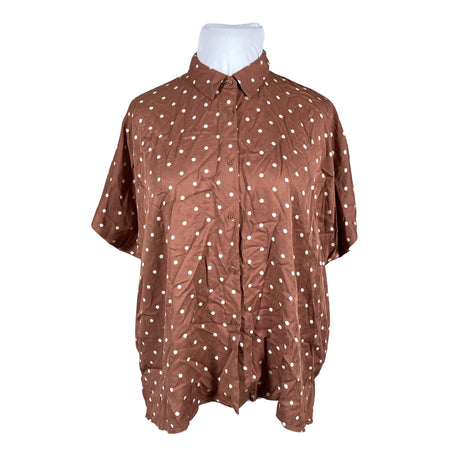 Unisex Uniqlo - Short-sleeved blouse, size 42 - Brown ()