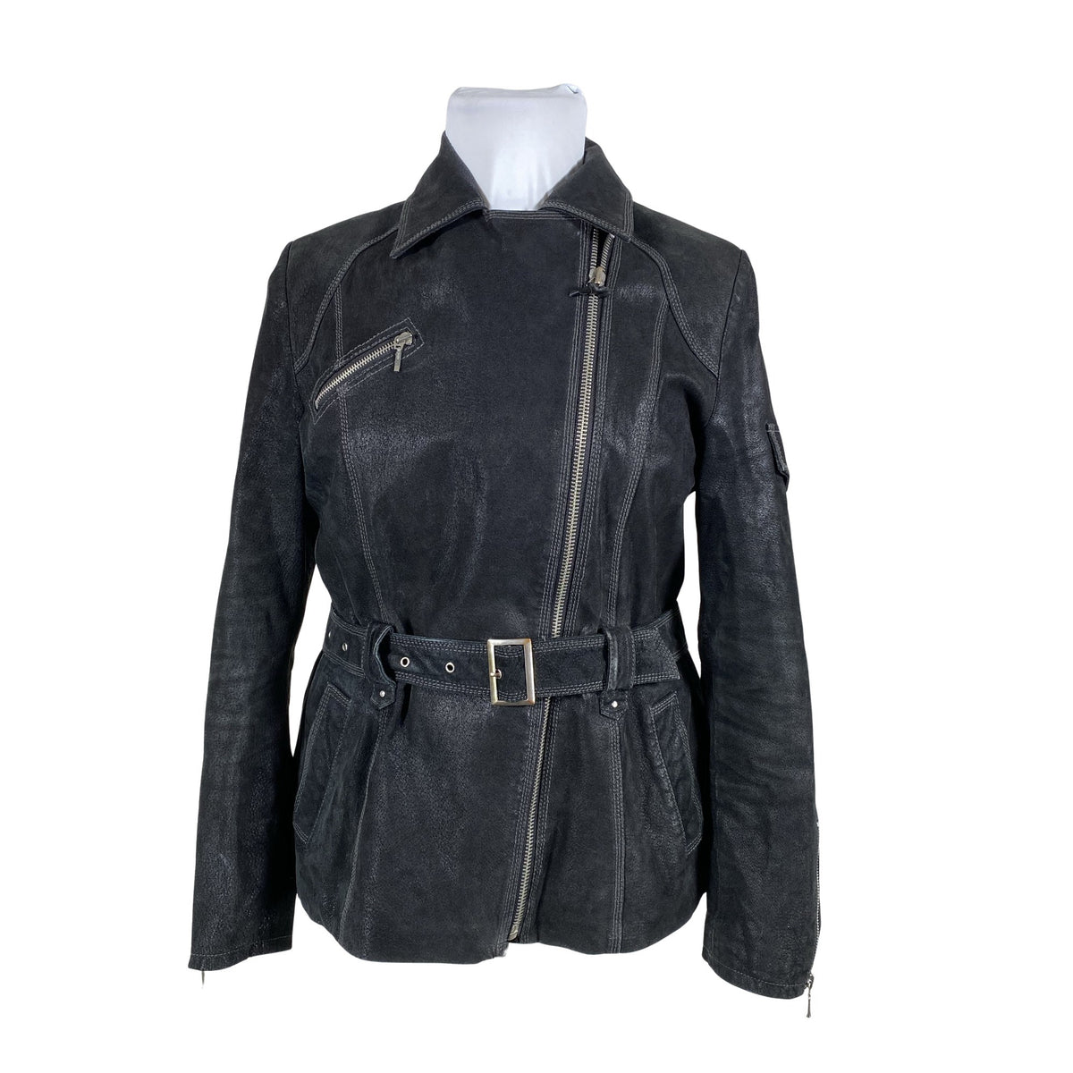 Unisex Big-L - Leather jacket, size 42 - Black (1)