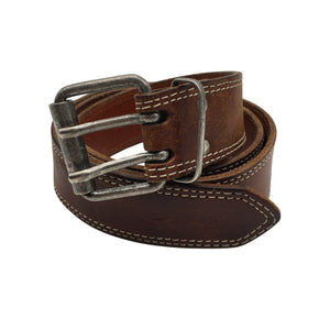 Unisex Jack & Jones - Leather belt, size Ei kokoa - Brown (1)