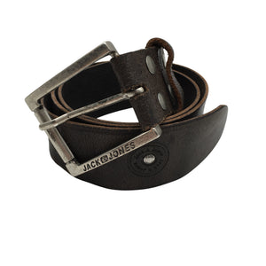 Unisex Jack & Jones - Leather belt, size Ei kokoa - Brown (1)