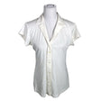 Unisex Artigiano by Asoni - Short-sleeved blouse, size 40 - Natural white ()