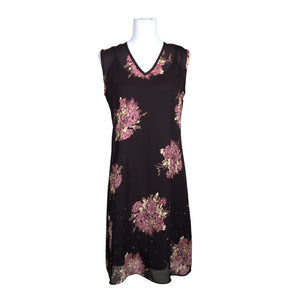 Unisex Fransa - Schiffon dress, size 38 - Brown (1)