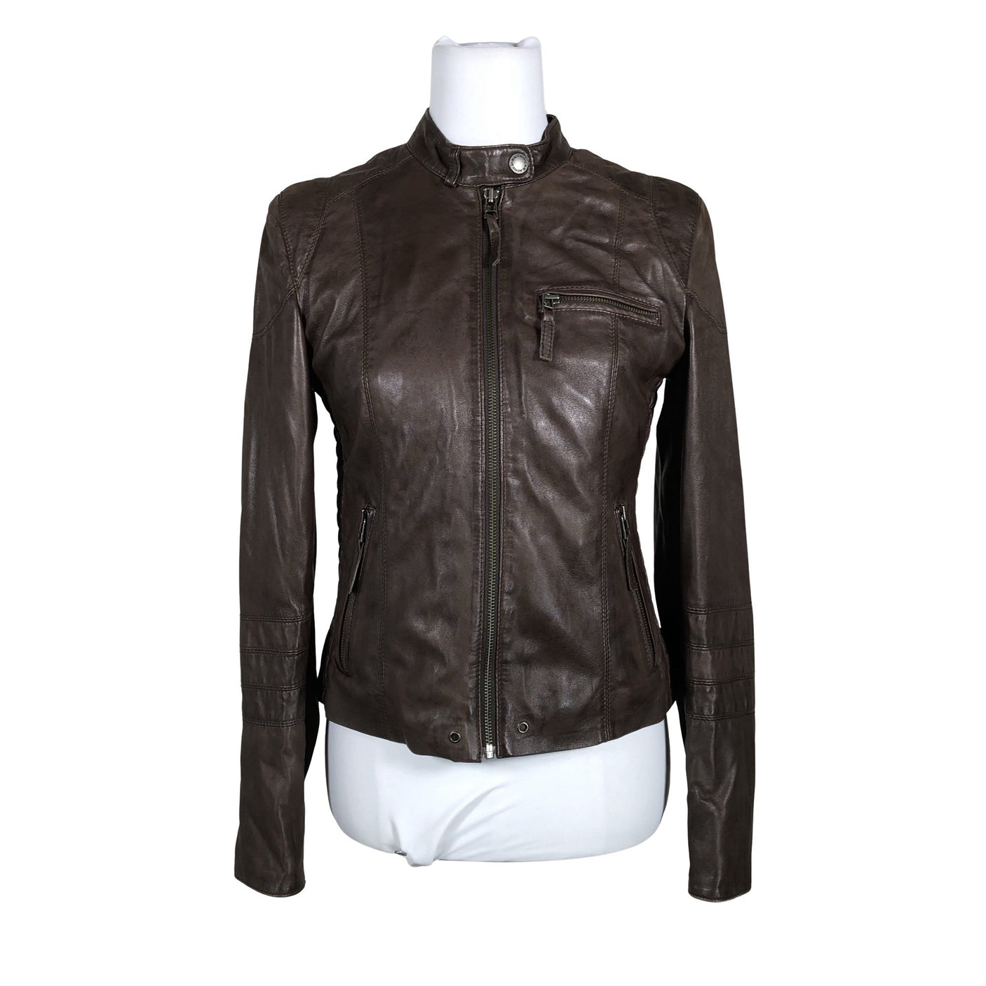 Unisex Bruno Zaragoza - Leather jacket, size 38 - Brown (1)