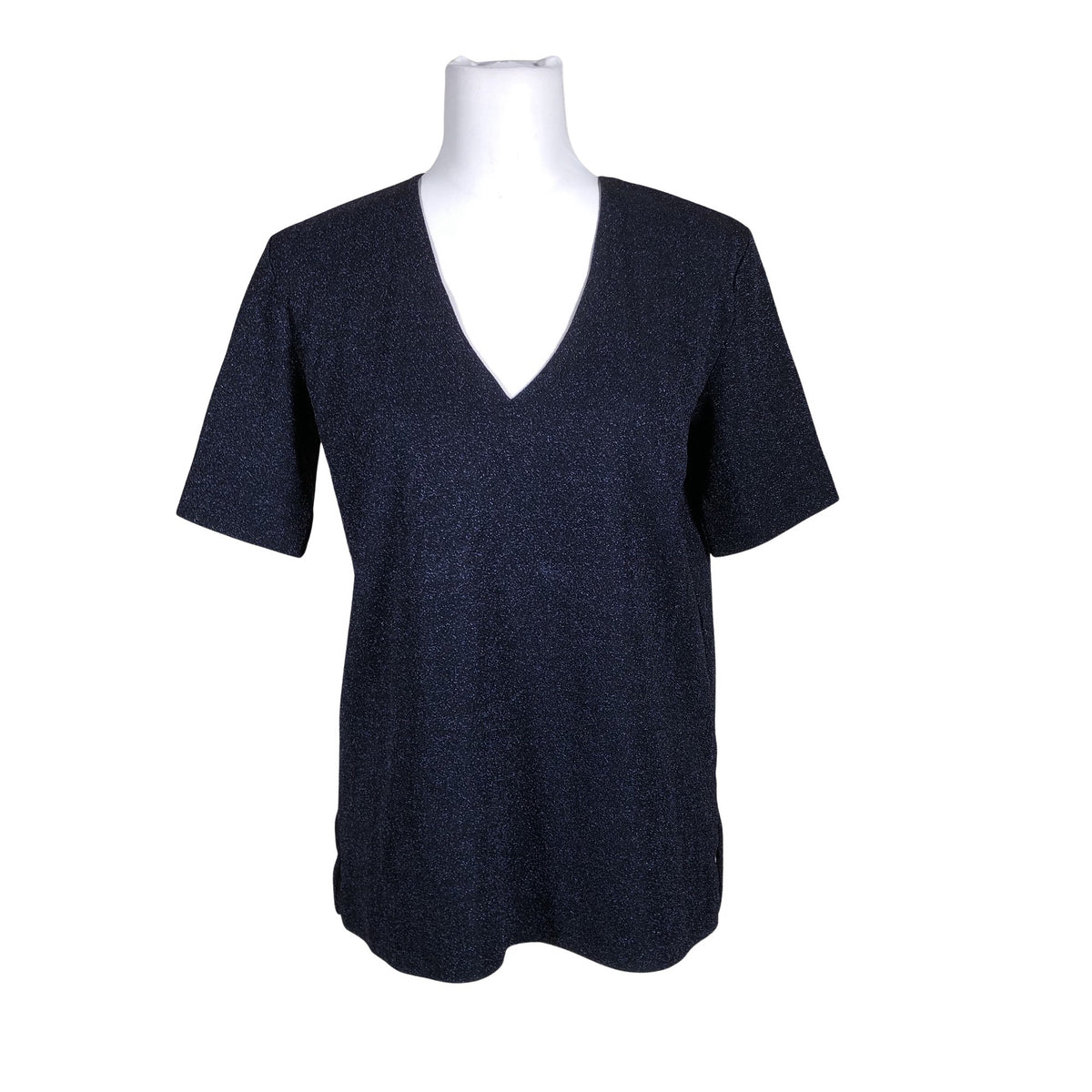Unisex by Malene Birger - Short-sleeved blouse, size 38 - Blue (1)