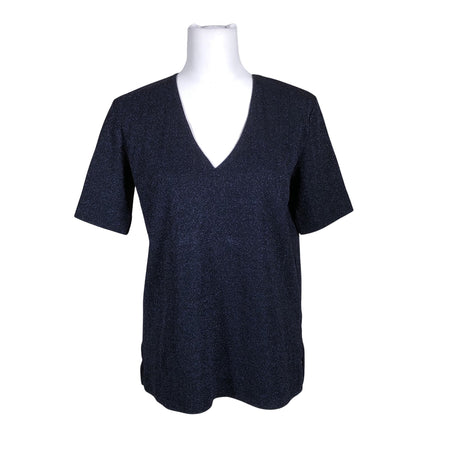 Unisex by Malene Birger - Short-sleeved blouse, size 38 - Blue ()