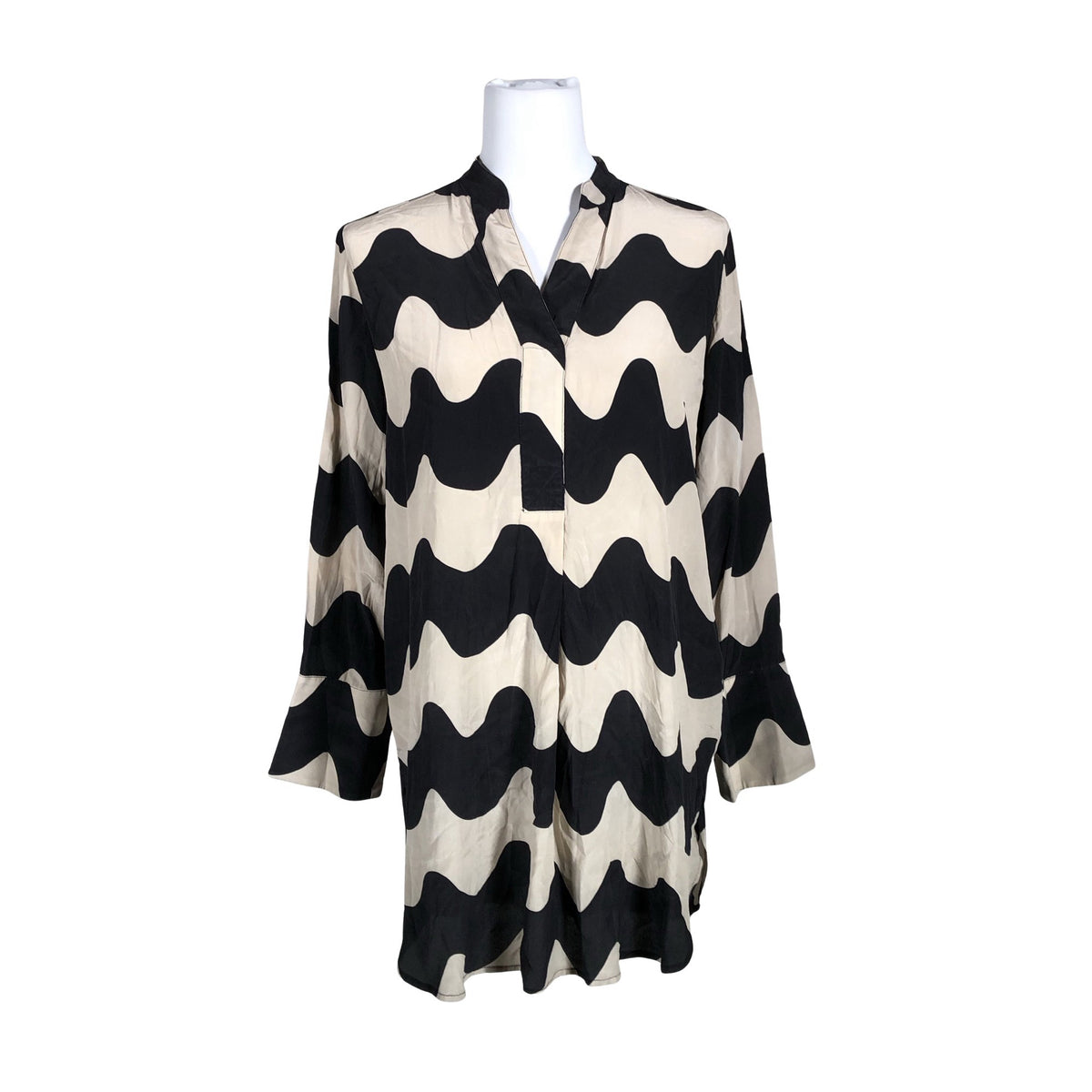 Unisex Marimekko - Schiffon tunic, size 38 - Black (1)