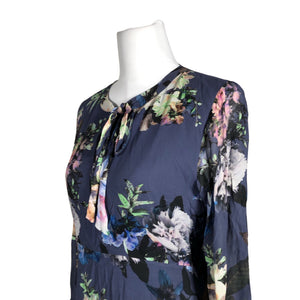 Unisex Sand - Schiffon dress, size 38 - Blue (2)