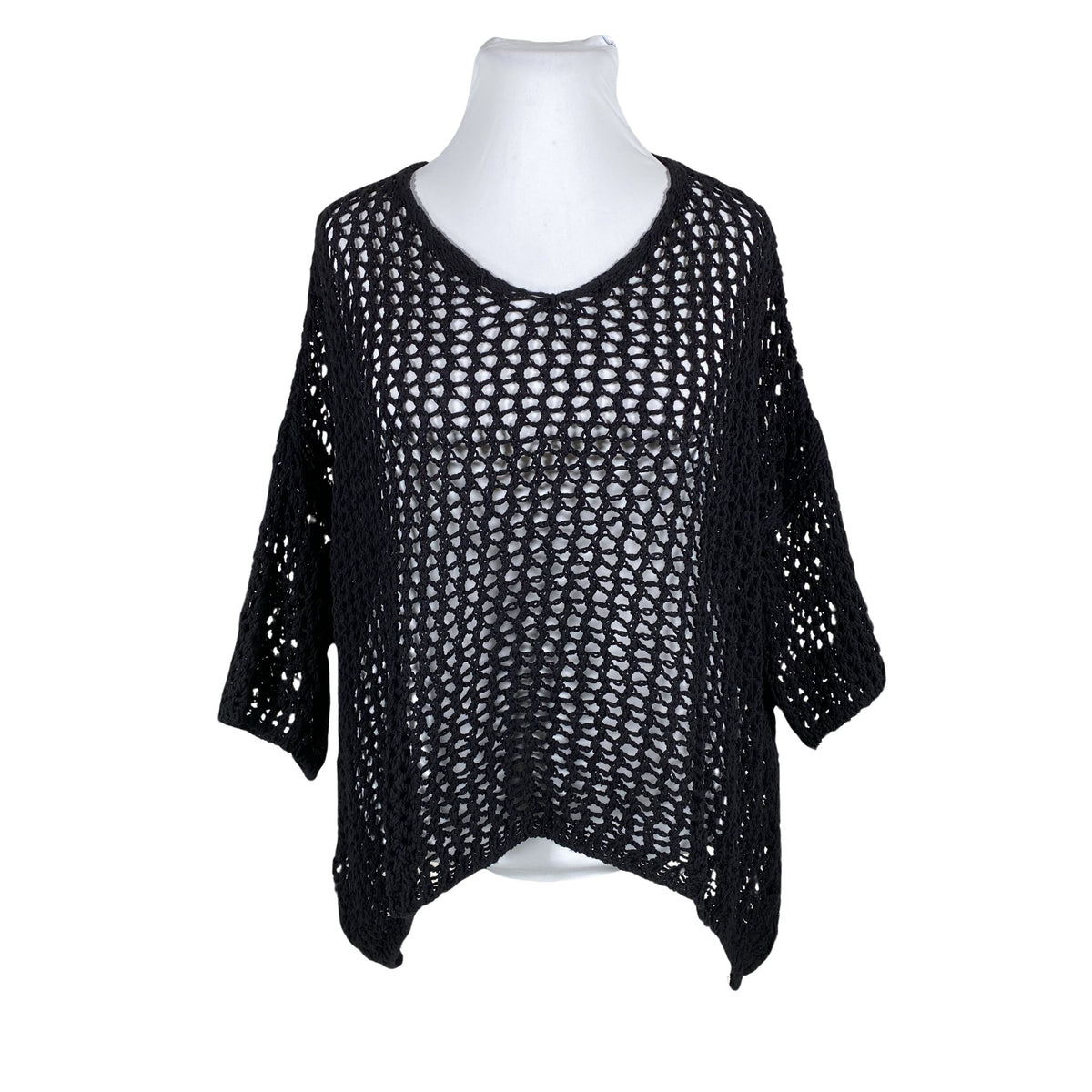 Unisex Bohemiana - Knit tunic, size 44 - Black (1)