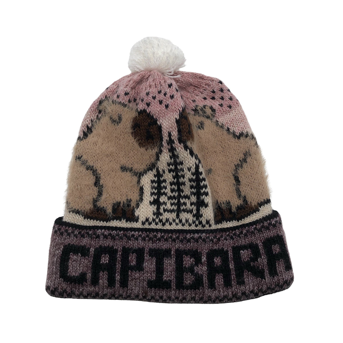 Unisex Handmade - Winter beanie, size 54 - 56 cm - Light pink (1)
