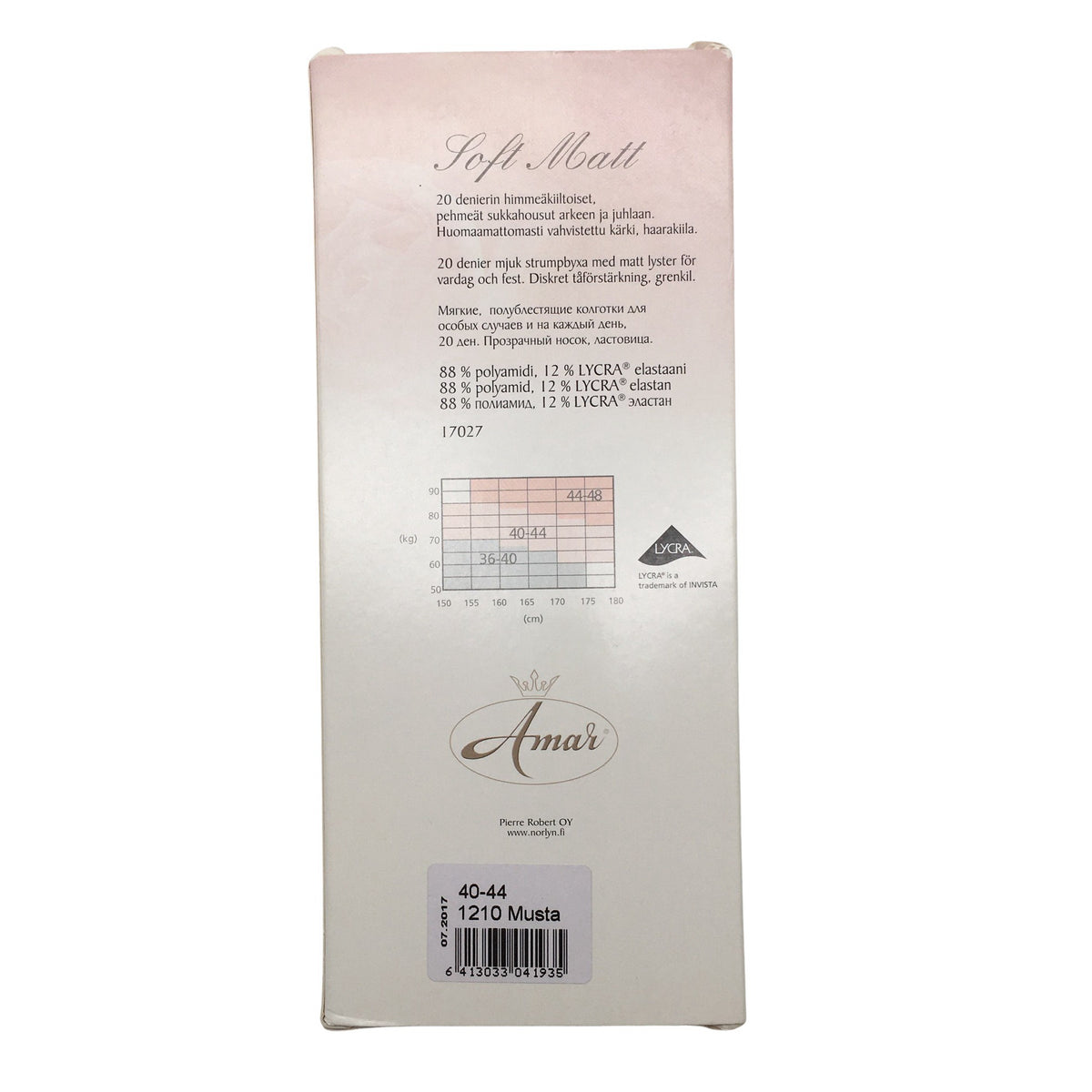 Unisex Amar - Stockings, thin, size 42 - Black (2)