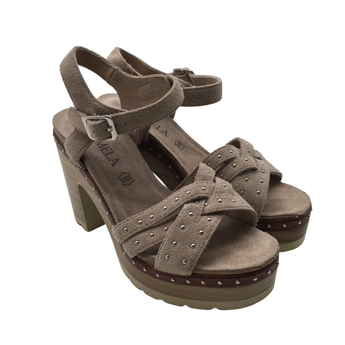 Unisex Carmela - High heels, size 39 - Beige (2)
