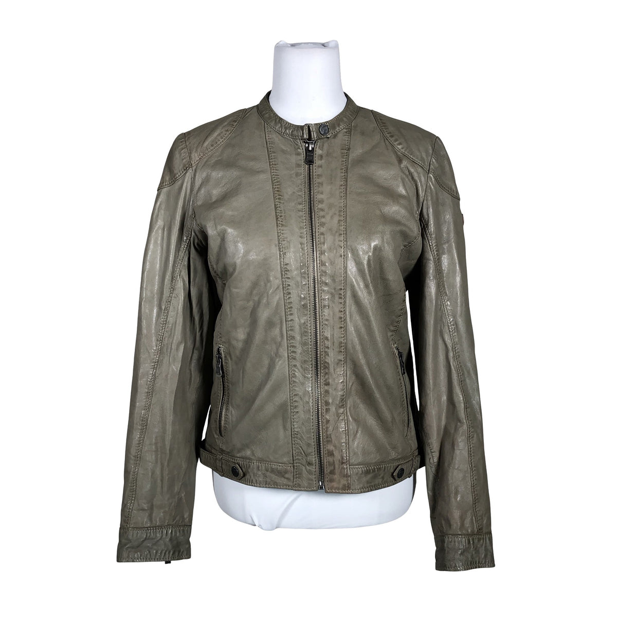 Unisex Replay - Leather jacket, size 40 - Brown (1)
