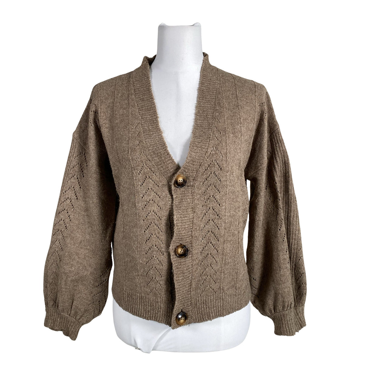 Unisex Cream - Cardigan, size 36 - Brown (1)
