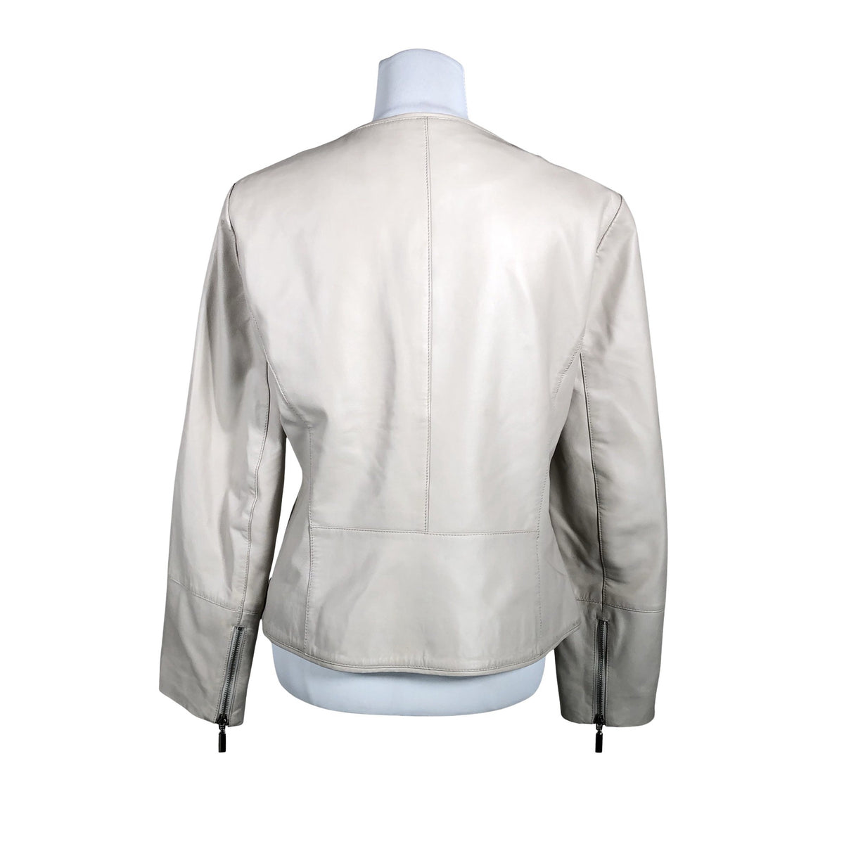 Unisex Your Face - Leather jacket, size 40 - Beige (3)