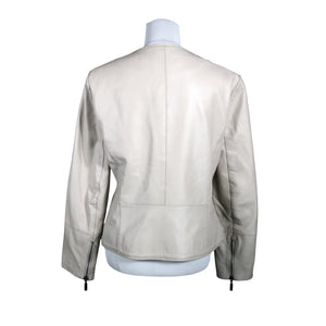 Unisex Your Face - Leather jacket, size 40 - Beige (3)