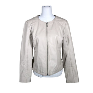 Unisex Your Face - Leather jacket, size 40 - Beige (1)