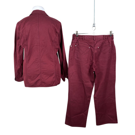 Unisex Voglia - Denim jacket, size 42 - Wine red (2)
