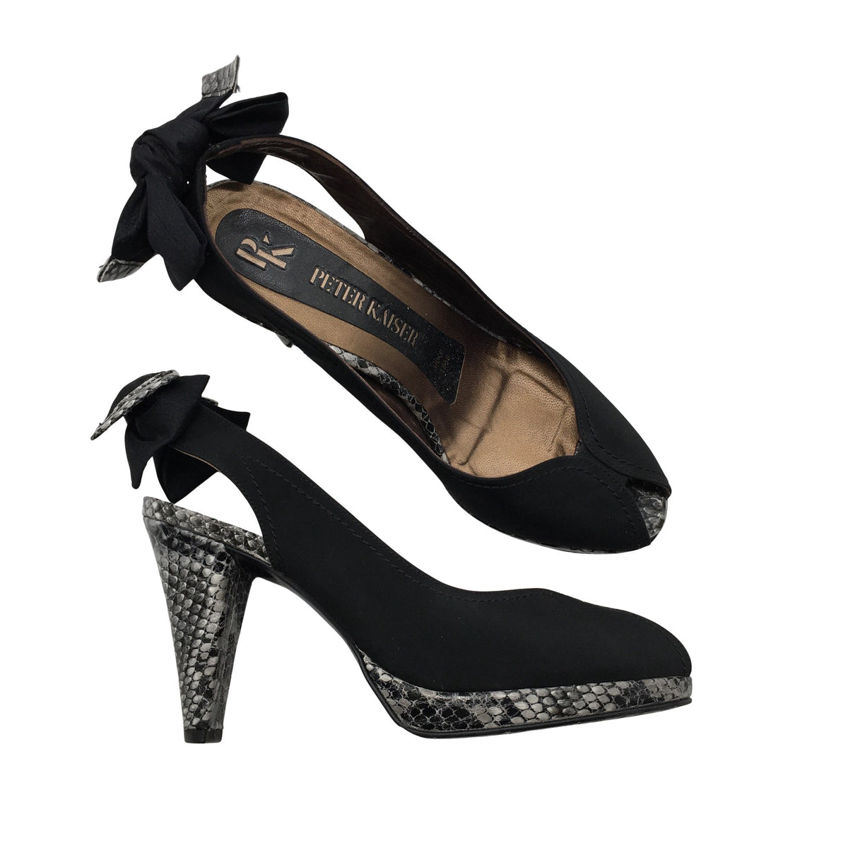 Unisex Peter Kaiser - Open toe high heel shoes, size 41 - Black (1)