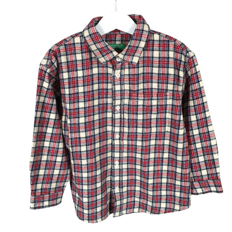 Unisex Benetton - Flannel shirt, size 98 - 104 - Beige ()