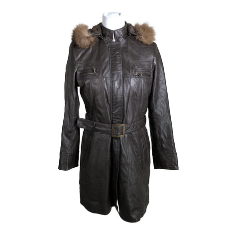 Unisex Cortefiel - Leather jacket, size 38 - Brown ()