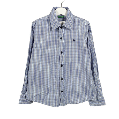 Unisex Benetton - Collared shirt, size 116 - 122 - Blue ()