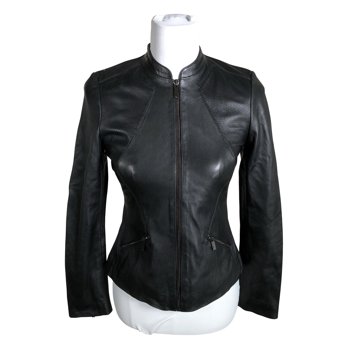 Unisex Karen Millen - Leather jacket, size 36 - Black (1)