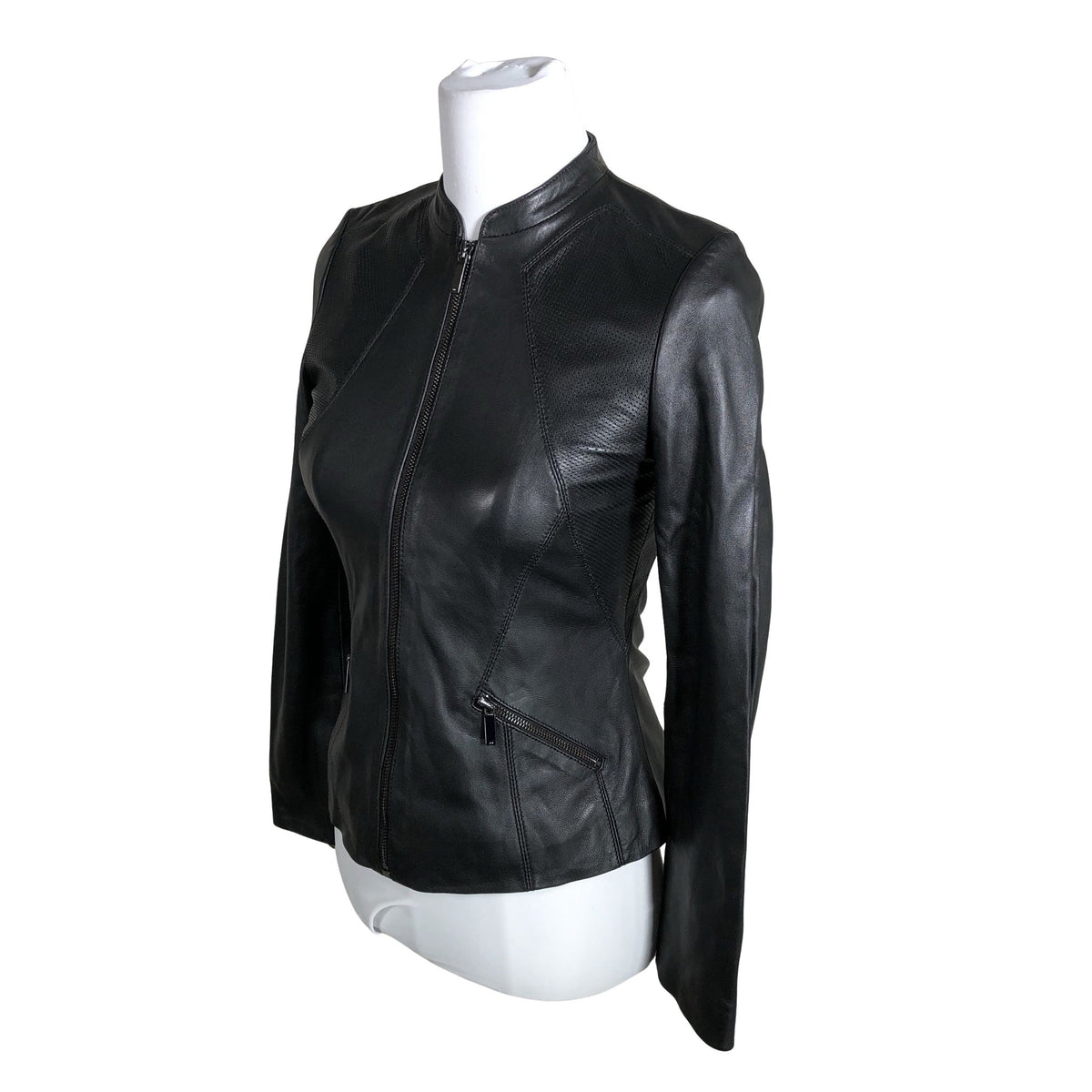 Unisex Karen Millen - Leather jacket, size 36 - Black (3)