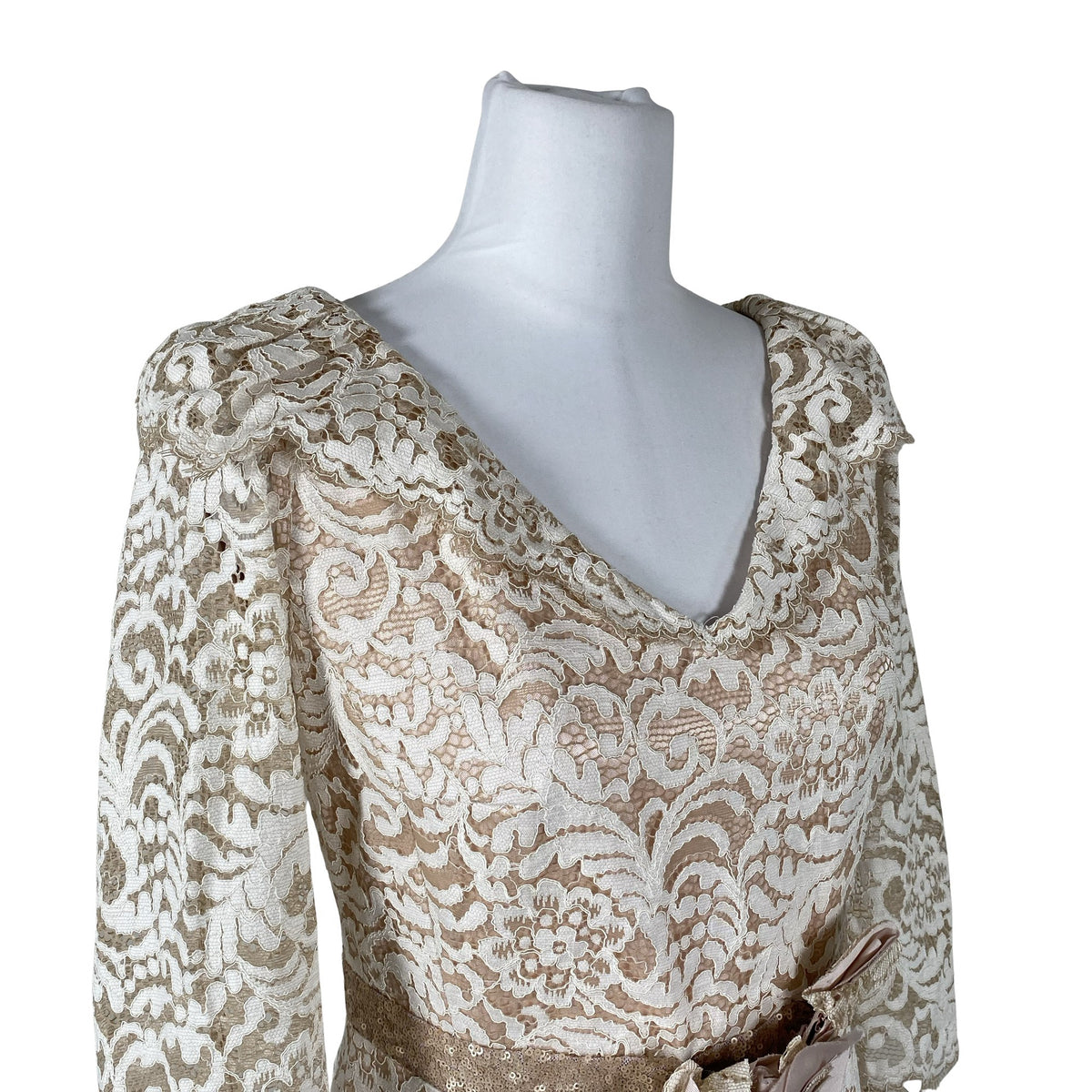 Unisex Carla Ruiz - Party dress, size 38 - Beige (3)