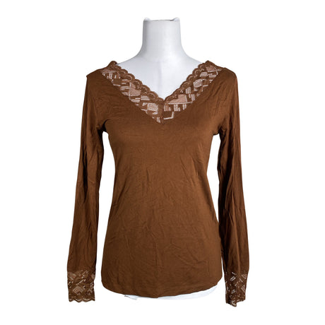 Unisex Cream - Tricot shirt, size 36 - Brown ()