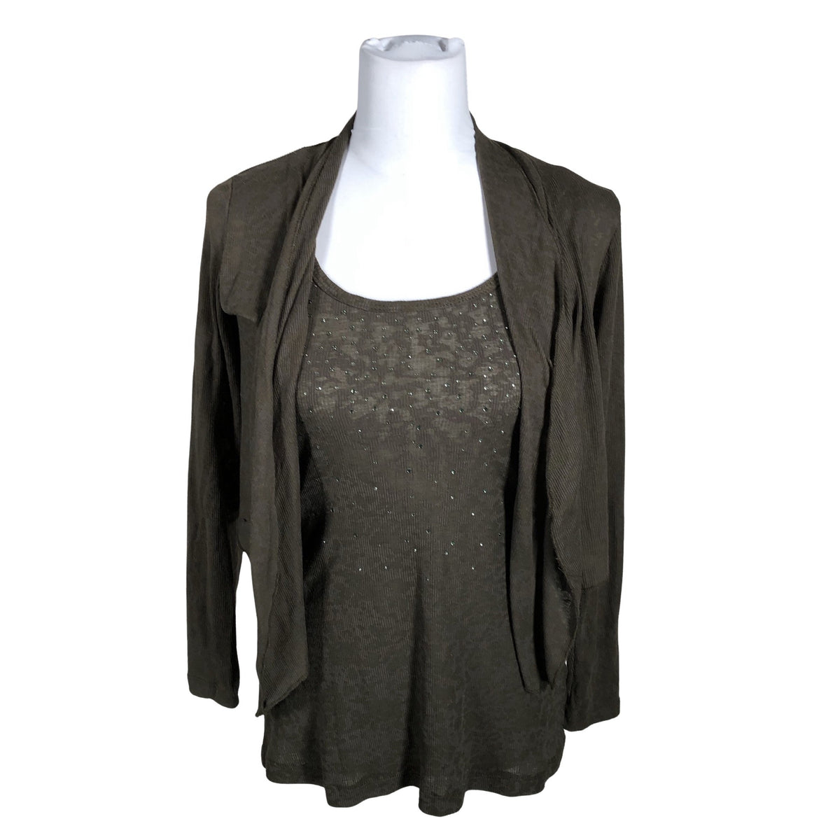 Unisex Betty Barclay - Tricot tank top, size 36 - Brown (1)