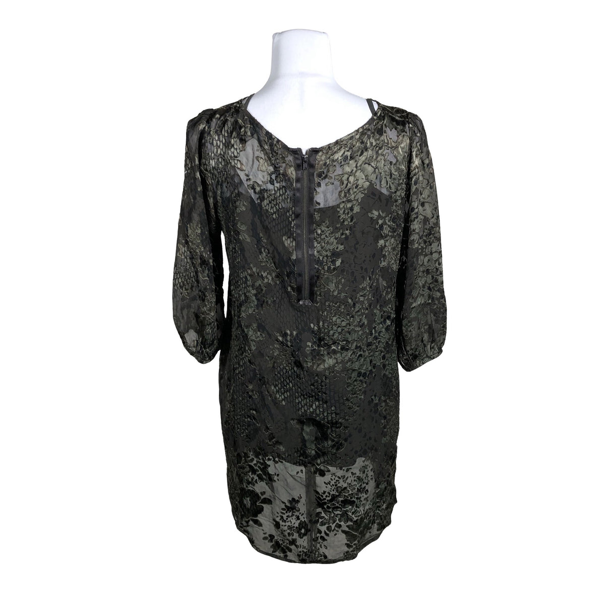 Unisex Sand - Schiffon dress, size 36 - Green (2)