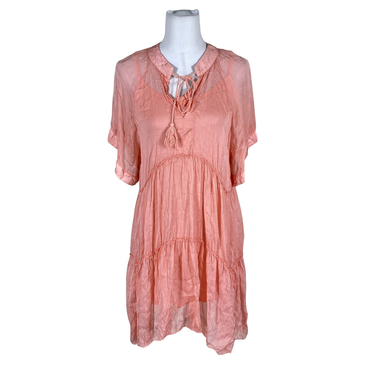 Unisex Bohéme - Schiffon dress, size Ei kokoa - Light pink (1)