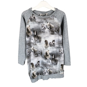 Unisex Molo Kids - Tricot dress, size 122 - 128 - Gray (1)
