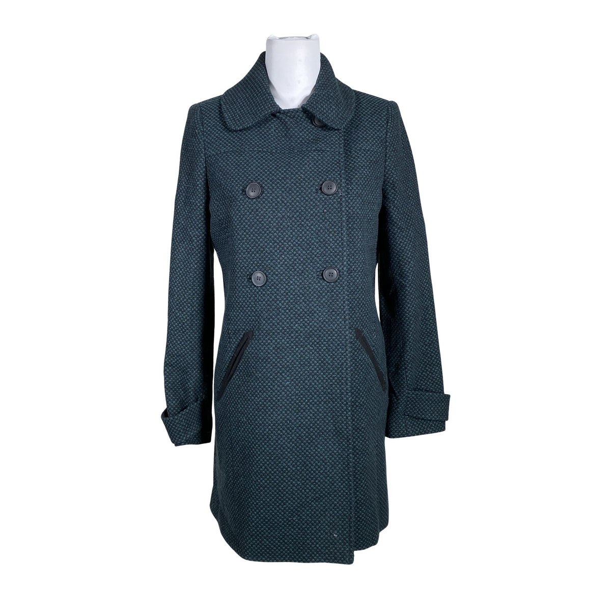 Unisex Naf Naf - Wool coat, size 38 - Green (1)