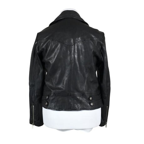 Unisex Y.A.S - Leather jacket, size 42 - Black (2)