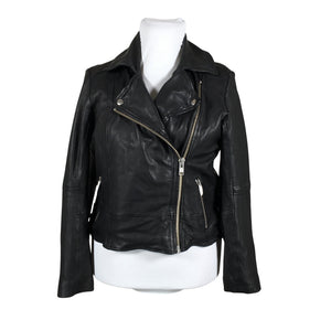 Unisex Y.A.S - Leather jacket, size 42 - Black (1)