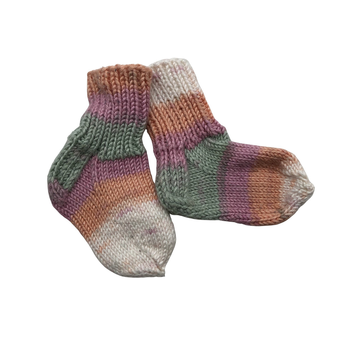 Unisex Handmade - Wool socks, size 15 - Light pink (1)