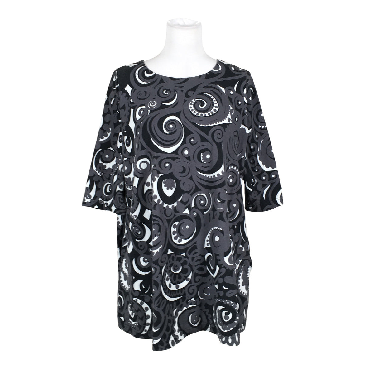 Unisex Virkkukoukkunen - Tricot tunic, size 40 - Gray (1)
