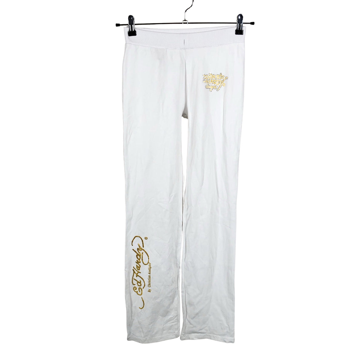 Unisex Ed Hardy - Tricot pants, size 34 - White (1)
