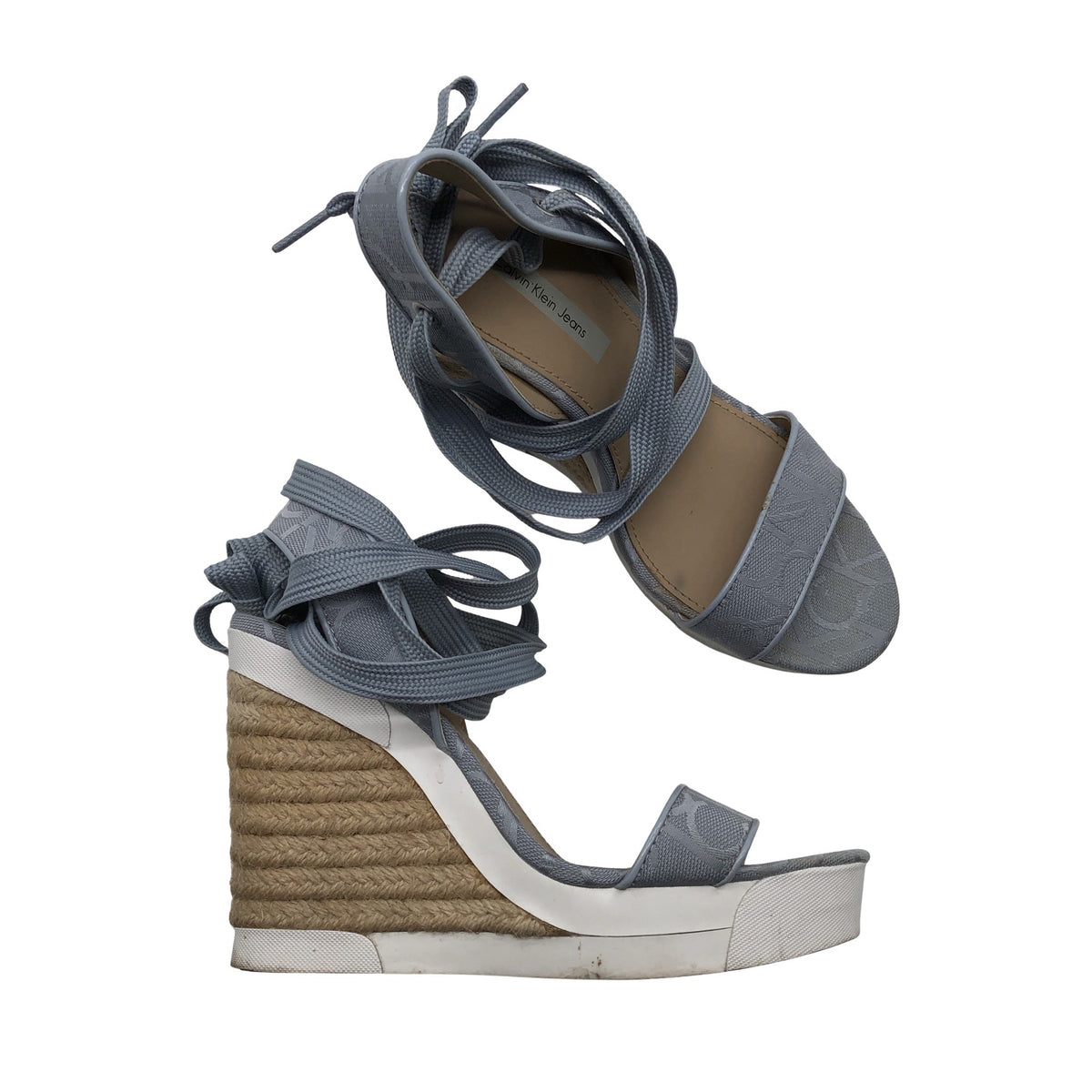 Unisex Calvin Klein Jeans - Wedge sandals, size 37 - Light blue (1)